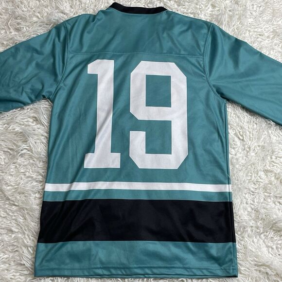 Champion Long Sleeve Hockey Jersey #19 Teal Men’s Sz  XS 32 - Picture 5 of 5